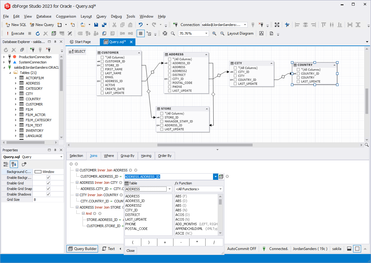dbForge Studio for Oracle - Data Modeling and Design