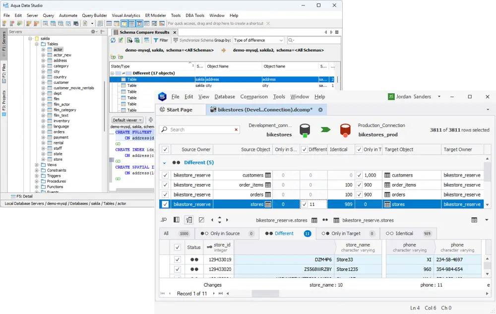 dbForge Edge vs Aqua Data Studio