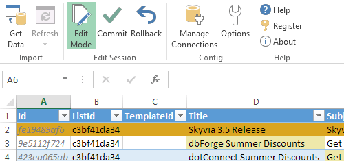 Excel Add in for Mailchimp: Connection Integration Import and Bulk